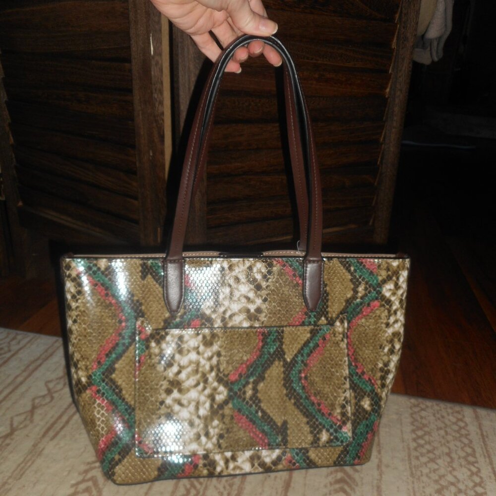 NWT Snakeskin animal shoulder, tote bag